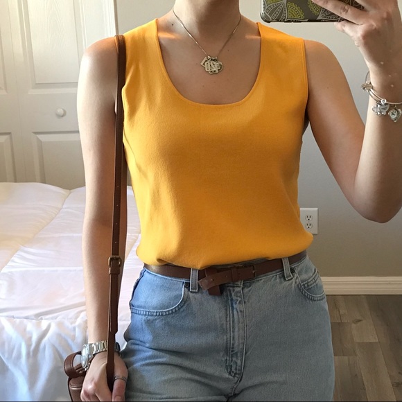 Chico's Tops - VINTAGE ✨ yellow chico’s tank top